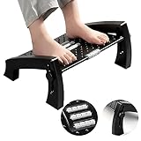 Foot Rest for Under Desk at Work,Adjustable Height Foot Rest,Ergonomic Foot Stool with Roller Massage for Pressure Relief,Portable Footstool Comfortable Leg Rest Under Desk for Office & Home (Black)