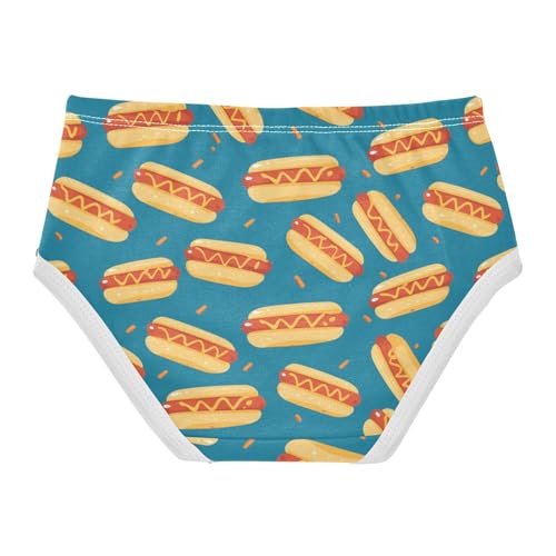 Wusikd Hot Dogs Girls' Underwear Cotton Girls Briefs Soft Toddler Underwear 2T2