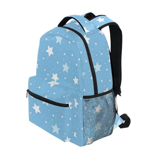 Sac à dos école bleu clair étoiles S étudiant grande capacité