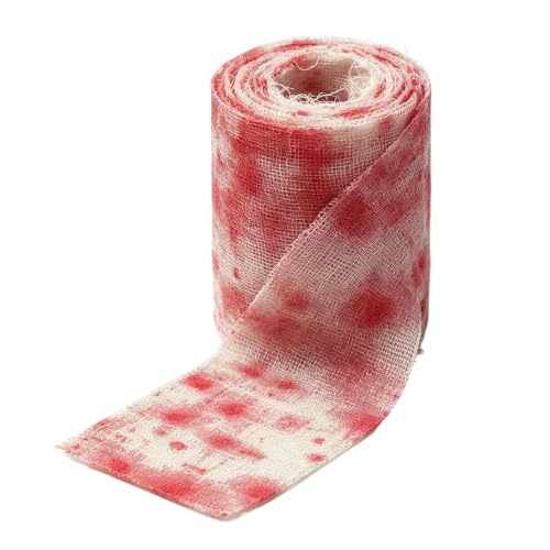 1 rollo de cinta de vendaje con gasas sangrientas de Halloween de 5.5 yardas miniatura 1