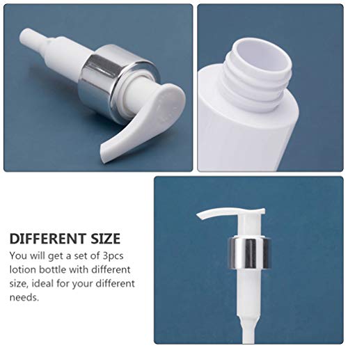 Cabilock Frasco de Loção Vazio 3 Unidades 100Ml 150Ml 200Ml Recipiente de Cosméticos Recarregáveis F