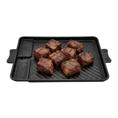 Plaque de gril pour induction, plaque de gril en fonte, poêle à gril rectangulaire, accessoire de gril pour cuisinière à gaz de camping, plaques de gril...