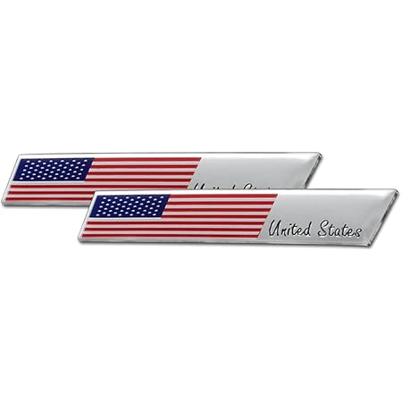 American Flag Decal 3D Metal American Flag Emblem Sticker - Aluminum, 3.15"x1.75", Adhesive Back, 90-Day Warranty Car Decal - Foto 7