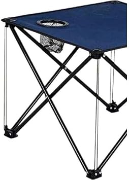 Trendyapimarket Folding Camping Table Navy Blue 47cm