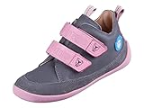 Affenzahn Barfußschuh Leder Buddy Kinderschuh für Jungen und Mädchen Größe 21-32, Klettverschluss Koala - Grau 23