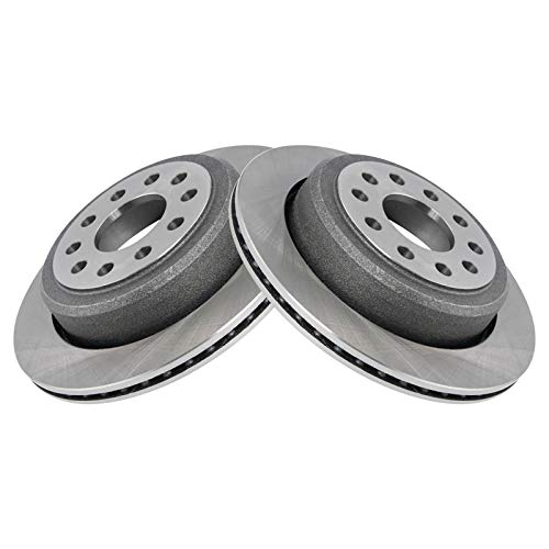 Image of TRQ Rear Brake Pad and Rotor Set Semi Metallic Vented Rotors | For 2003-2004 Lincoln Town Car