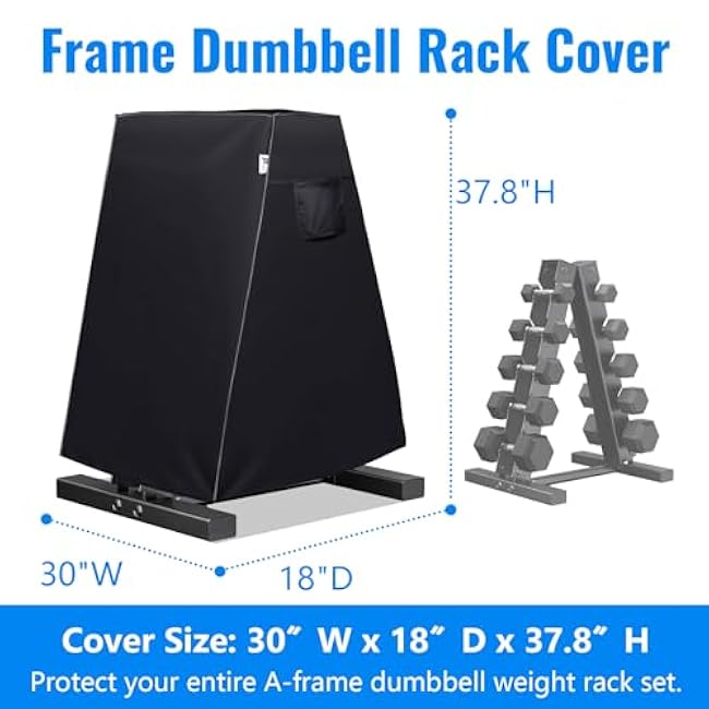 Dumbbell Rack Cover, A-Frame Dumbbell Rack Cover, for Home Gym Compact CPA Triangle Dumbbell Racks, A-Frame 6-Storey Dumbbell Racks, Dumbbell A-Rack Cover (cover only)