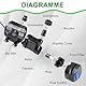 EXLECO Teichpumpe Filterpumpe 2300L/H Wasserpumpe Bachlaufpumpe Springbrunnenpumpe mit Filter 35W Aquariumpumpe Fontänenpumpe Pumpe zum Anschluss an Bachlauffilter 10M Kabel 2 Düse für Garten Teich