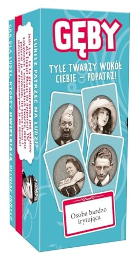 Juego de cartas Tactic Gęby con 150 cartas de caras y divertidas descripciones