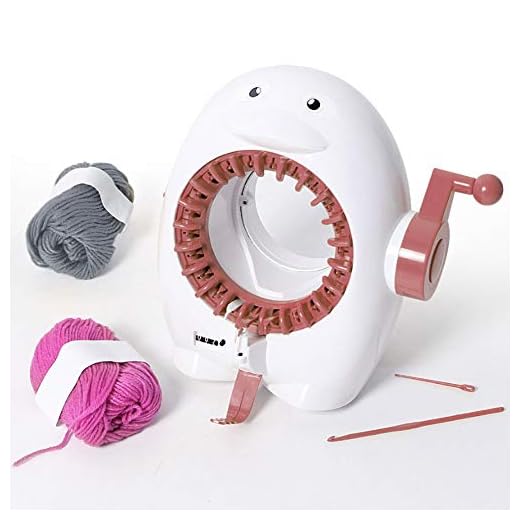 Knitting Machine,DIY Hand Weaving Smart Weaver Knitting Round Loom,Knitting Board Rotating Loom Machine Flat and Round Weaving Options for Children DIY Handmade Hat Scarves Sweater