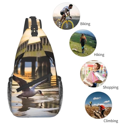 Sling Bag para Mujer y Hombre Negro de Viaje miniatura 5