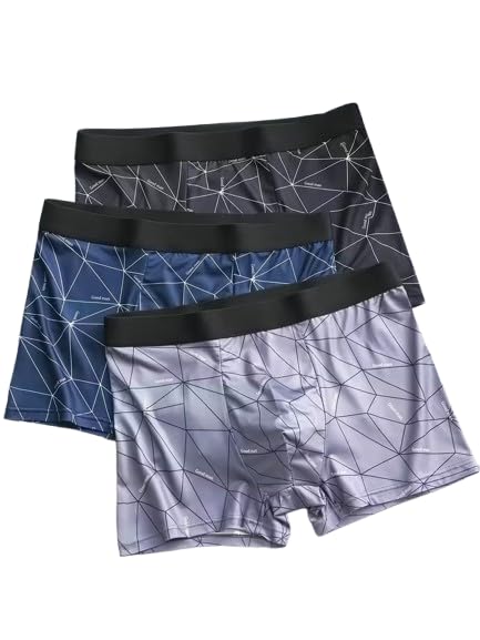 kgm brand Men's Micro Silk Underwear Briefs & Trunks - Super Thin Elastic, Soft Comfortable Snake Print, 3 Combo Trunk-picture-28