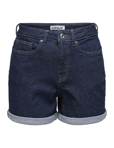 Short en jean femme Only Onljosephine coupe normale et passants ceinture