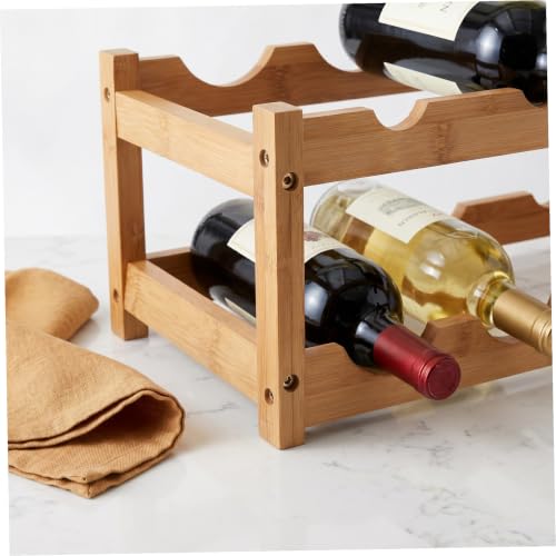 Soporte para botellas de vino doble capa moderno miniatura 6