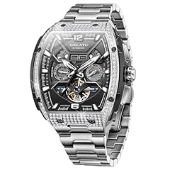 G6016: Silver band & Black dial