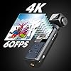 IXROAD 4K Pocket Vlog Camera, 270° Rotatable Lens for YouTube Vlogging, External Microphone, Video Stabilization, Clip-on Wearable POV Body Camera with 64GB TF Card #1