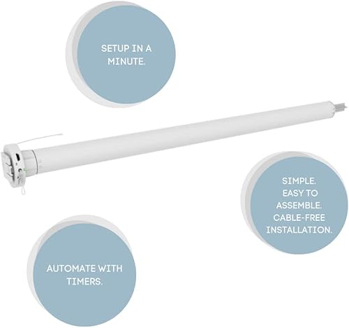 Miniatura 2 de Coulisse - Motor tubular Bluetooth de 1.1 nm para automatización de persianas enrollables para el hogar inteligente, persianas de movimiento, motor