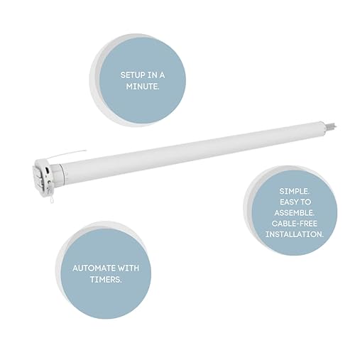 Miniatura 2 de Coulisse - Motor tubular Bluetooth de 1.1 nm para automatización de persianas enrollables para el hogar inteligente, persianas de movimiento, motor