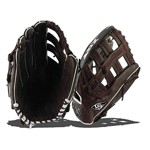 Louisville Slugger 2018 Tpx Outfield Baseball Glove - Left Hand Throw Dark Brown/Red, 12.75"