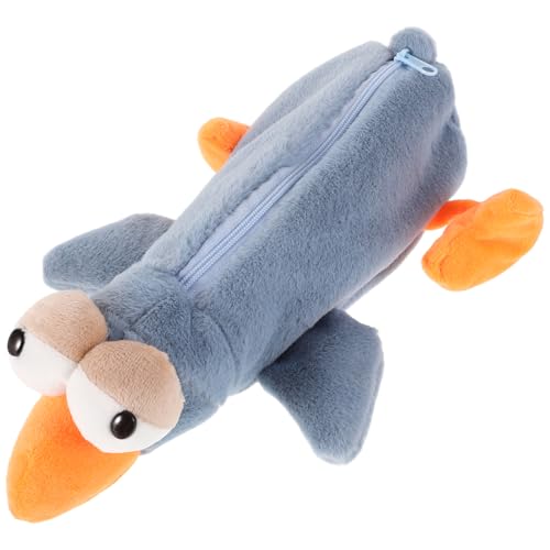 TOBBOMEY Estuche De Lápices De Pájaro De Peluche Creativo Bolsa De Papelería Suave y Divertida para Niñas Organizador De Lápices Cierre De Cremallera para Adolescentes