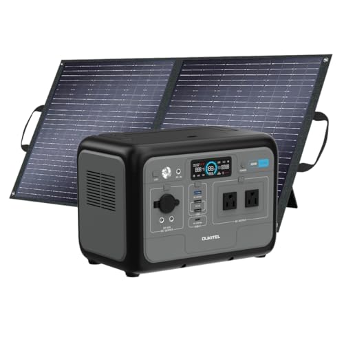 OUKITEL P800 Portable Solar Generator with 100W Solar Panel, 512Wh