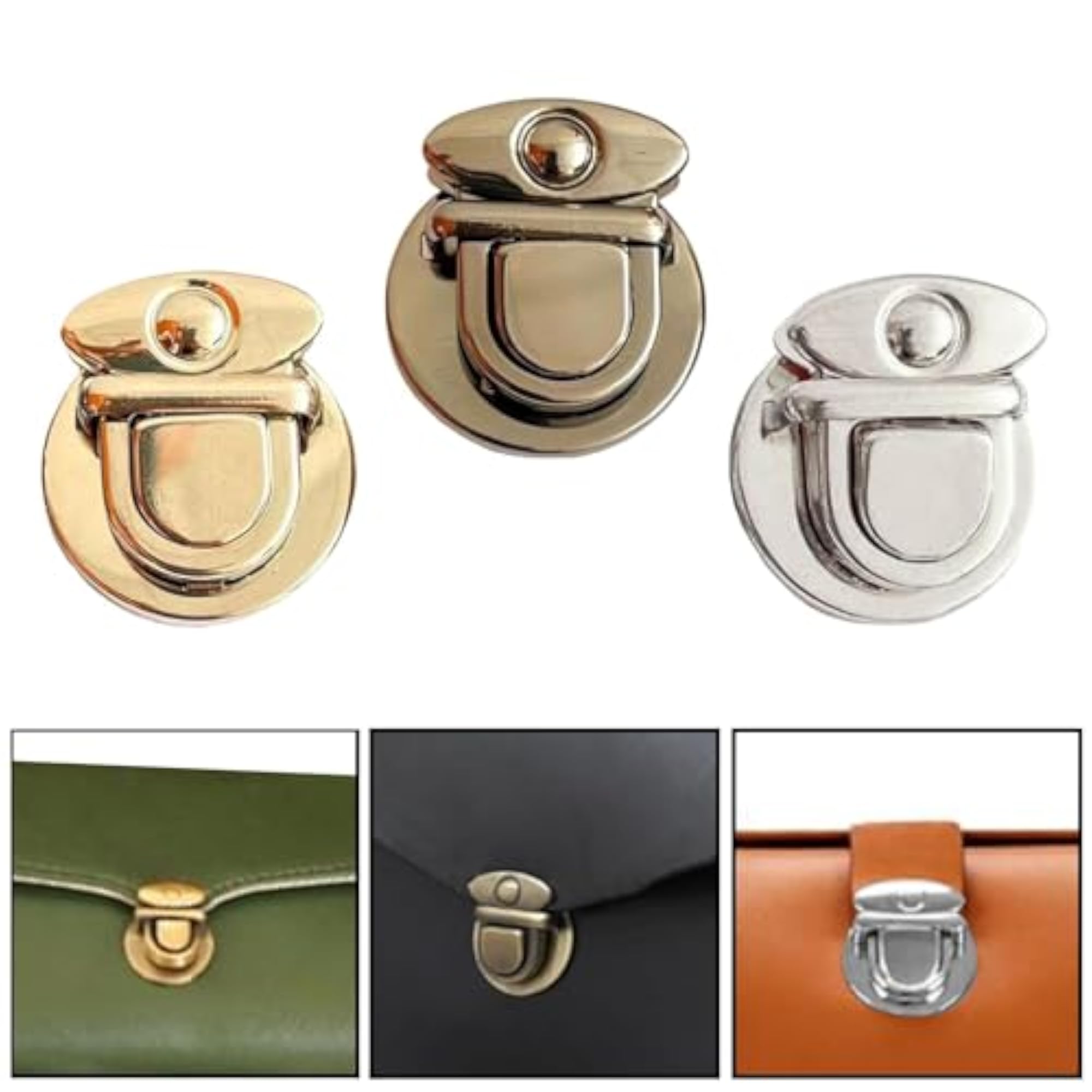 5 Pieces Tuck Lock Clasp Bag Lock for Handbags