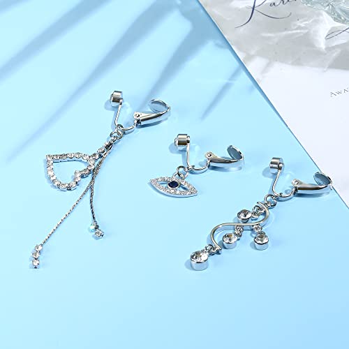 Yadoca HZHENG-YADV-LY70-CLIP-A 8 Pcs Women Fake Belly Ring Dangle Piercings Cz Non Piercing Jewelry Clip thumb #6
