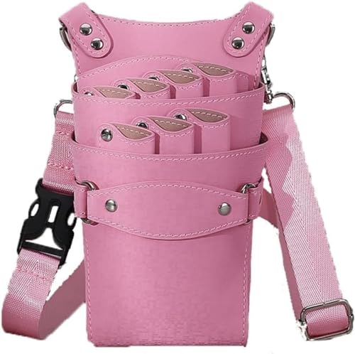 美容師 シザーケース トリマー シザーバッグ ショルダーバッグ トリマー収納 ハサミ収納 理容室 ウエスト ショルダーバッグ はさみ 櫛 収納 サロン 大容量 7丁 家庭用 2way トリマー ツールポーチ サロン レザー 挿し 理容師 トリマー ベルト付