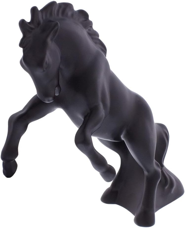CTW Die-cast Fighting Stallion Hood Ornament - Black, Premium Replacement Part, Premium Replacement