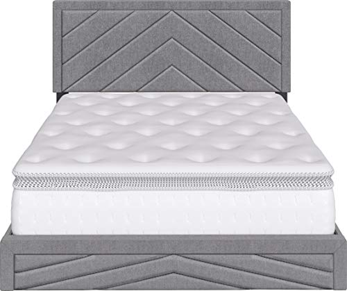Boyd Sleep Barcelona Upholstered Platform Bed with Headboard and Durable Mattress Foundation with Strong 14 Wood Slat Supports, No BoxSpring Required: Queen, Gray by Boyd Sleep - Image 6