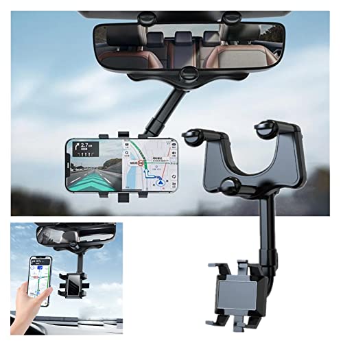 DONGTATA Support Téléphone Rétroviseur Voiture Rotatif et Rétractable Multifonctionnel Supports de Miroir rétroviseur pour Voiture pour Smartphone Cover