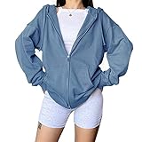 ⚽ Merkmal: Langarm, einfarbig, Kordeln, Fronttaschen, entspannte Passform, Reißverschluss. Grundlegende Kapuzenoberteile, einfach an- und auszuziehen.