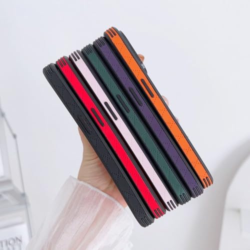 Coque de téléphone fashion losange pour iPhone 14 13 12 11 X XS Max XR protection violet foncé - 3