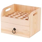 PetterShop 2-lagiges Präsentationsregal für ätherische Öle, Aufbewahrungsbox für ätherische Öle, Aufbewahrungsbox für ätherische Öle mit großem Fassungsvermögen, bis zu 56 Flaschen