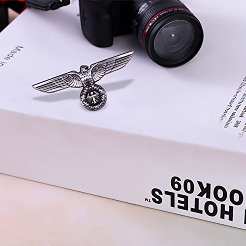 WWII German Waffen SS Visor Cap Eagle Eagles Badge Metal Brooch4