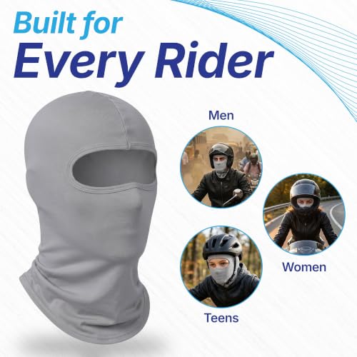 Image of Kingsway Reg Balaclava for Bikers | Full Face Mask Motorcycle Helmet Liner for Men and Women | UV & Dust Protection | 4-Way Stretch Quick Dry | Sweat Absorbing