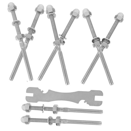 Terminales de tensión en acero inoxidable MAGICLULU para kit de barandillas