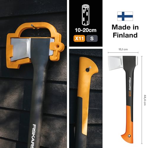 Fiskars Spaltaxt, Inklusive Klingen- und Transportschutz, Länge: 44 cm, Antihaftbeschichtet… – Ansicht 2