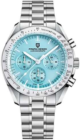 Pagani Design 007 Seamaster Automatic Diving Watches for Men Stainless Steel Milanese Bracelet, Ceramic Bezel, Sapphire Curved Mirror, Waterproof Mechancial Wrist Watch