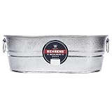 Behrens Hot Dipped Galvanized Steel Oval PlanterTub 4 Gallon