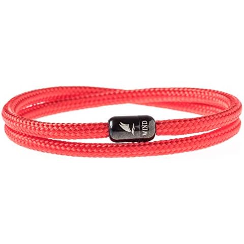 Wind Passion - Paracord Mens Bracelet - Bracelet for Women - Rope Bracelet String With Magnetic Clasp - Wrist Surfer Bracelet - Handmade Surfer Magnetic Bracelets - Sturdy & Waterproof Cover