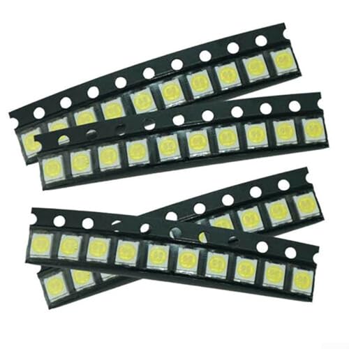 Diodo de retroiluminación LED blanco frío 2835 1W 6V para reparación de TV LCD, alto brillo 92-96LM, chip SMD para tira de luz LED TV, paquete de 50, compatible con LG y otros modelos (50 piezas)