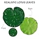 DOKRIN Pond Plants & Flowers, 8 Stück künstliche Lotus-Seerosen, Kunstblätter künstliche schwimmende Schaumstoff-Dekorationen für Haus Garten Teich Aquarium Landschaftsdekoration (grün)