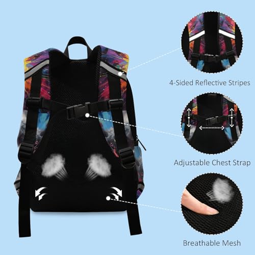 panksolu Dark Train Toddler Backpack for Boys Girls Kids Backpacks Preschool Bag Travel Bag4