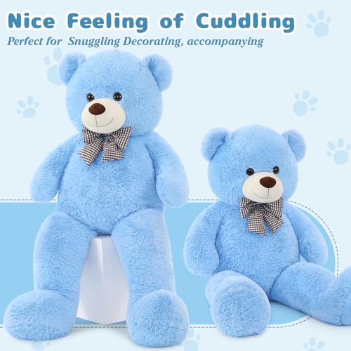 Image of MaoGoLan Large Blue Teddy Bear Jumbo Bear 55 inch Oversize Huge Stuffed Animal for Boys and Girls