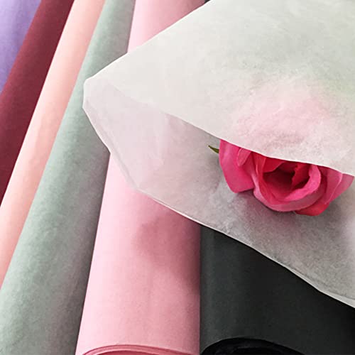 72 Blatt Seidenpapier Weiß (50x70cm) - blumenstrauß papier Verpackung, seidenpapier verpackungsmaterial，Floristenpapier，Geschenkpapier für Blumen, Pompons, Hochzeit, Geburtstag