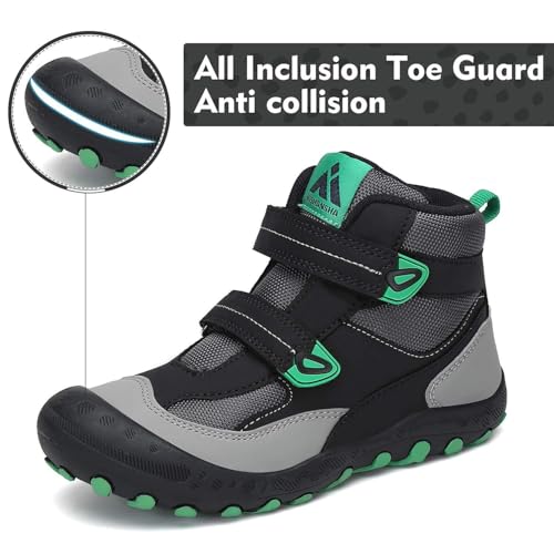 Mishansha Kinder Wanderschuhe Outdoor Mädchen Trekkingschuhe Leicht rutschfeste Wanderstiefel für Junge Bequeme Outdoorschuhe Sportschuhe Komfortabel Trekkingstiefel,Kinder Schwarz 28