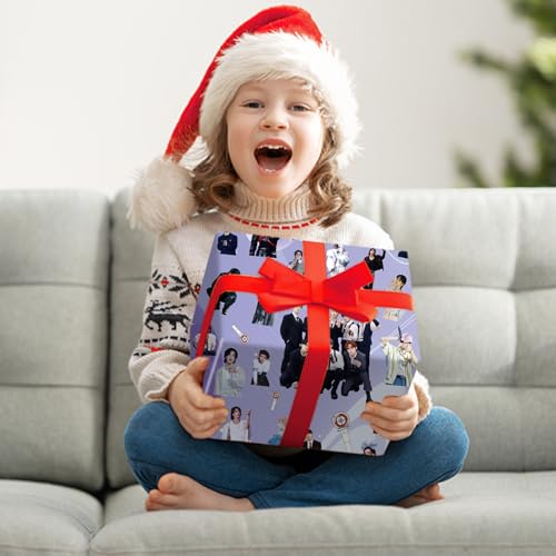 Cartoon Geschenkpapier, 5 Stück Kpop Geschenkpapier Geburtstag, 51 * 75cm Geschenk Papier Pack, WlsqDE für Kindergeburtstag, Party Aufbewahrung, Festliche Dekoration
