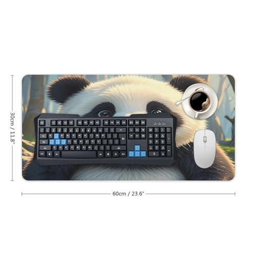 Anime Panda Desk Pad Protector Large Waterproof Mouse Mat miniatura 2