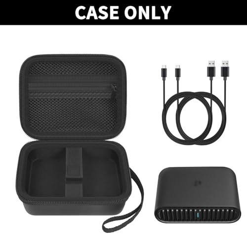 Image of Case Compatible with TP-Link Ultra-Portable Wi-Fi 6 AX1500 AX3000 Travel Router, Storage Holder for TL-WR1502X TL-WR3002X Portable WiFi Hotspot, Ethernet Cable Network (Box Only)-Black